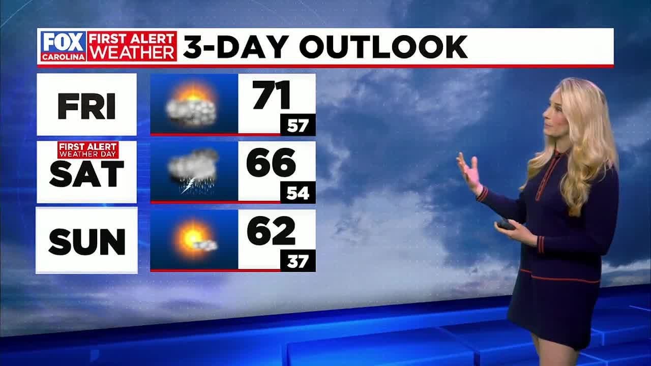 Warmer and drier Friday, First Alert heavy rain Saturday - YouTube