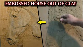 Embossed Horse Out Of Clay || New Version Of Pottery