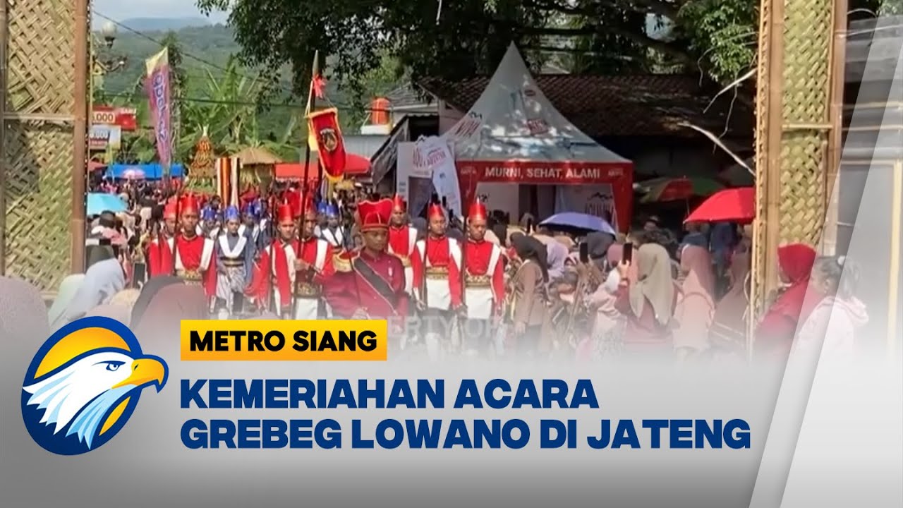 Ribuan Warga Berebut 15 Gunungan di Grebeg Lowano - [Metro Siang]