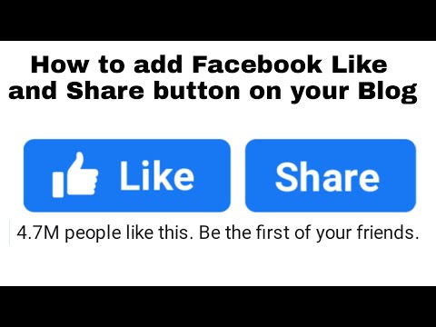 How to add Facebook Like and Share button on blogger.com | Facebook plugin for Blogspot