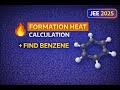 Heat of Formation of Benzene from Combustion Data | Hess Law | JEE Main 2025