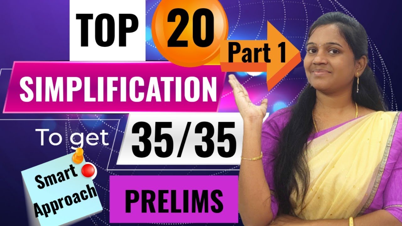 TOP 20 SIMPLIFICATION | to get 35/35 in Prelims | Radhina Quants | Aptitude in tamil
