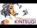 Kintsugi watercolor painting process  jacquelindeleon