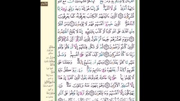 الربع الثاني من سورة الأنعام ( وله ماسكن في اليل والنهار..) مكرر خمس مرات