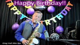Happy Birthday on Alto Sax - Musical Greeting Cards - Long