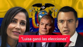 🚨  Rafael Correa insiste en que Luisa González ganó las elecciones, cita encuestas propias