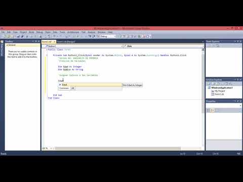 Sesión 2: Visual Basic 2010 - Variables de Memoria - YouTube