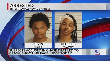 Suspects accused in chase that led to crash, shooting face judge