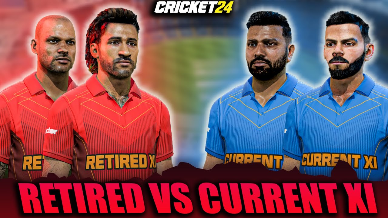 RETIRED XI VS CURRENT XI | ODI EDITION | CRICKET 24 GAMEPLAY ...