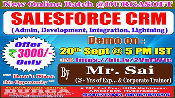 SALESFORCE CRM Online Training @ DURGASOFT