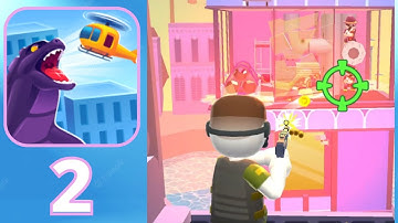 Heli Monsters - Gameplay  Walkthrough Part 2 level 07-10 tutorial  iOS, Android