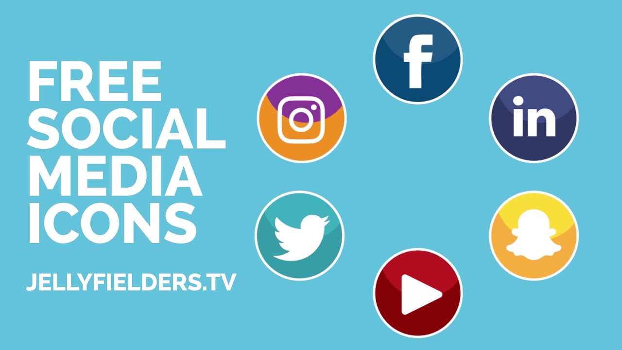 6 FREE animated social media icons