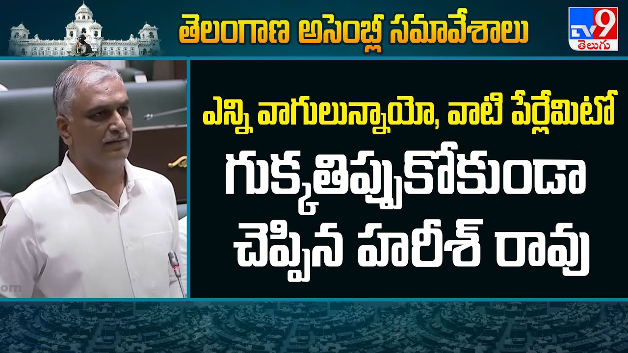ఎన్ని వాగులున్నాయో, వాటి పేర్లేమిటో గుక్కతిప్పుకోకుండా చెప్పిన హరీశ్ రావు - TV9