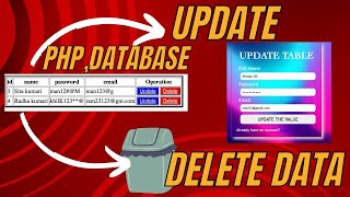 DELETING AND UPDATING DATA IN DATABASE UGING CURD OPERATION