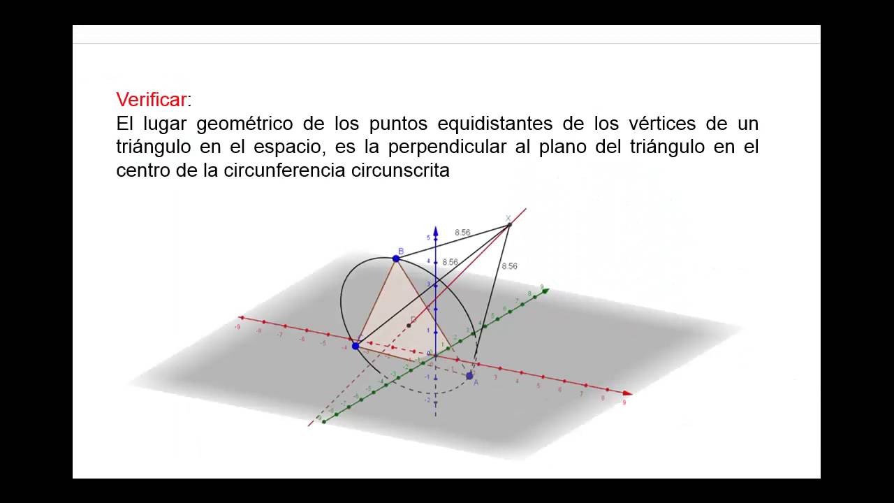 equidista de los tres vertices del triangulo