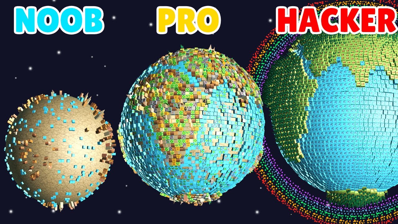NOOB vs PRO vs HACKER in Idle World!