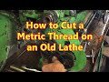 How to Cut a Metric Thread on an Imperial Lathe For a Fire Poker