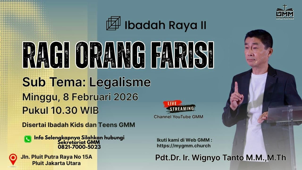 Sesi 2 - RAGI ORANG FARISI: LEGALISME - Pdt. Dr. Ir. Wignyo Tanto, M.M., M.Th. (080226)