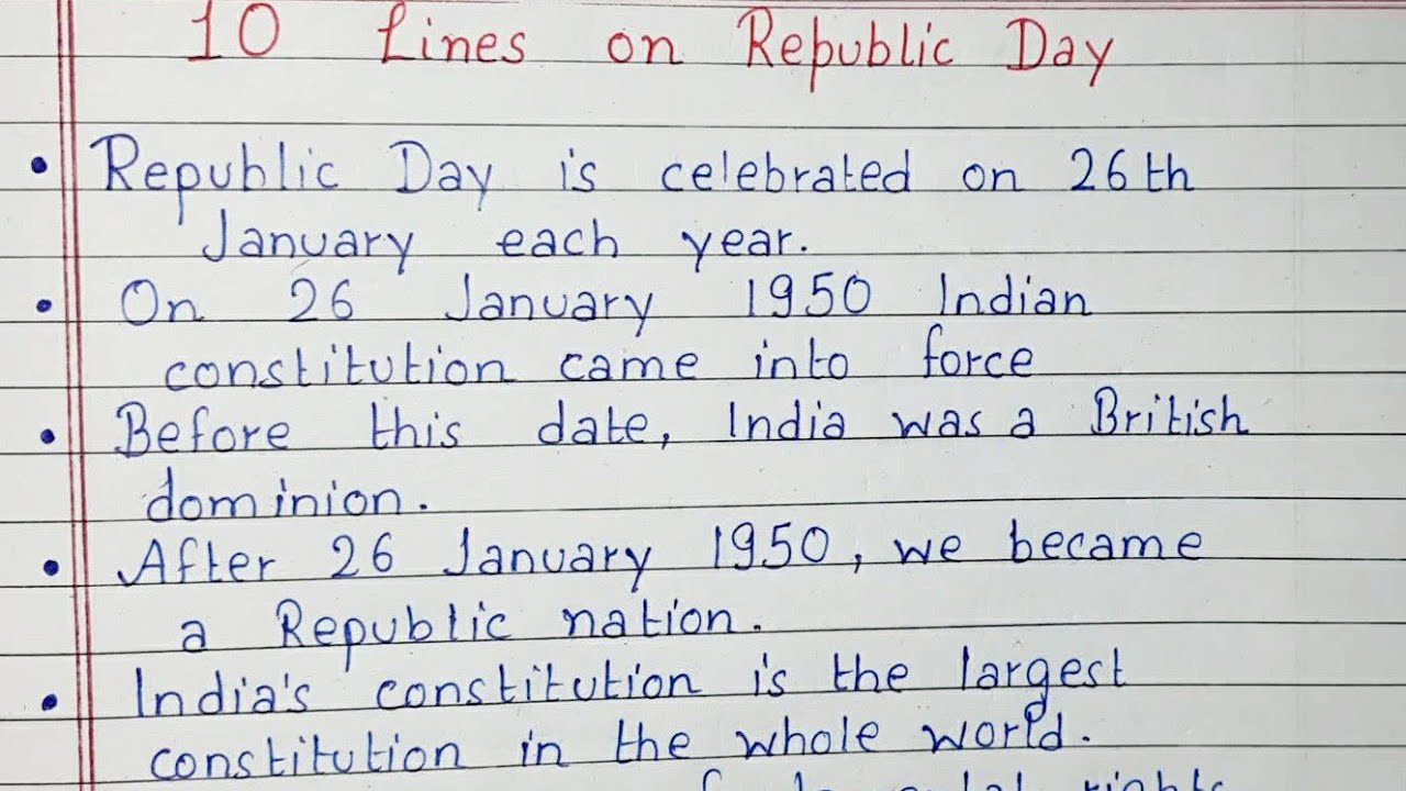republic day essay in english 10 lines for class 1