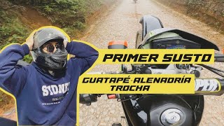 RUTA ALEJANDRÍA  GUATAPÉ OFF ROAD EN XTZ250  UN BUEN SUSTO