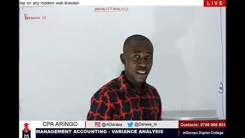 Introduction to variance analysis - KASNEB  CPA MANAGEMENT ACCOUNTING