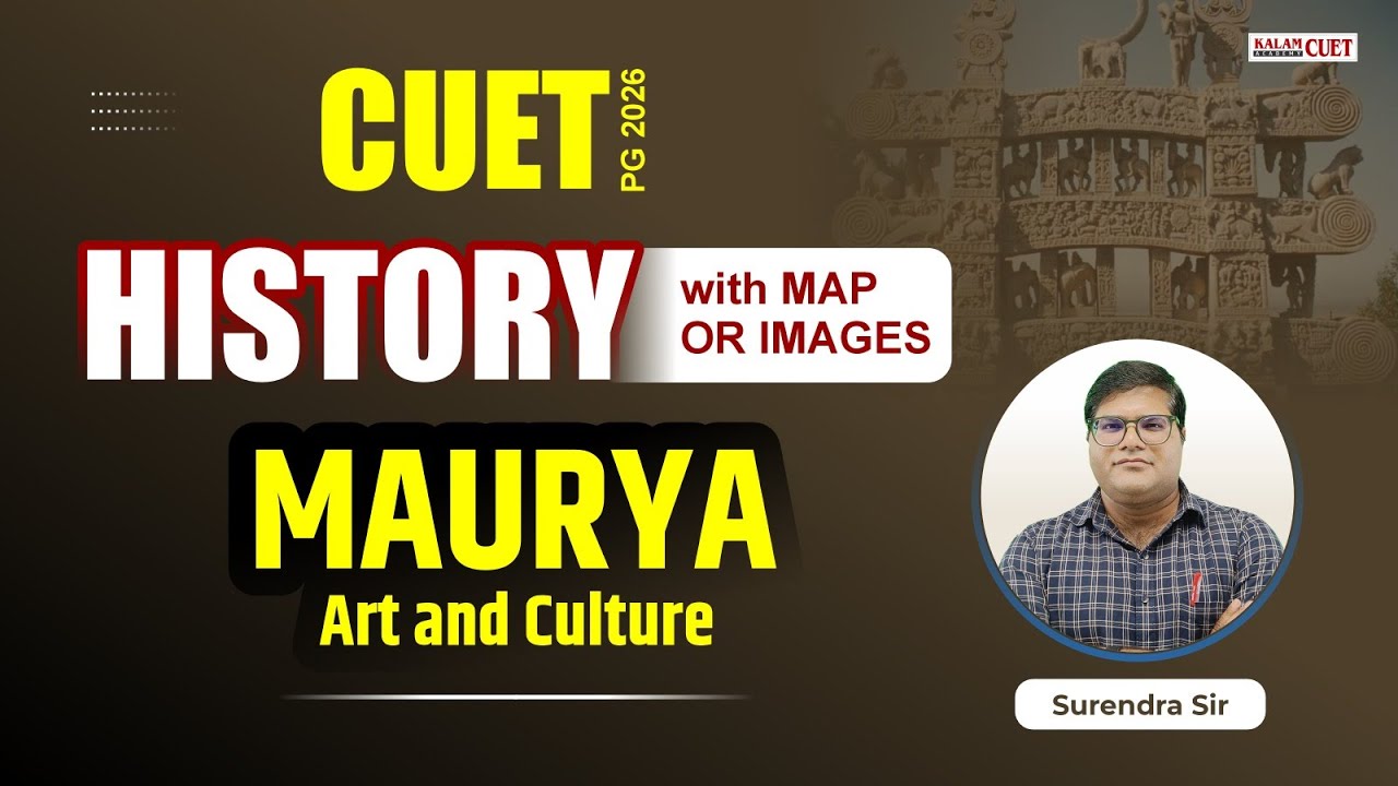 CUET PG 2026 HISTORY WITH MAP OR IMAGES Maurya Art And Culture 