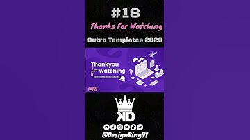 New Thanks for watching YouTube Outro Template 18 For YouTube Channels 2023
