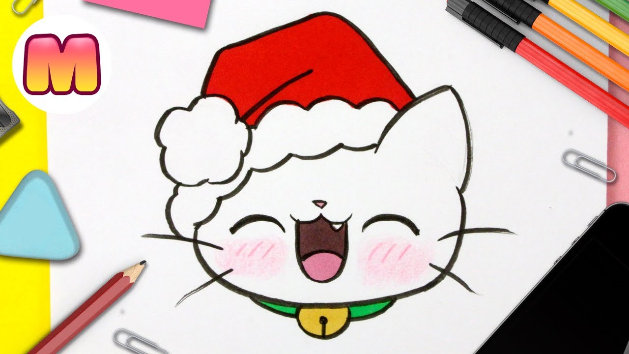 Detalle 44+ imagen dibujos de gatos navideños