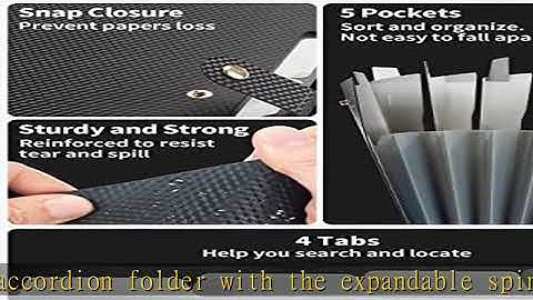 Sooez Cute Folders, 5 Pocket Folder with Labels, Letter Size Expanding File Folder Organizer, Porta