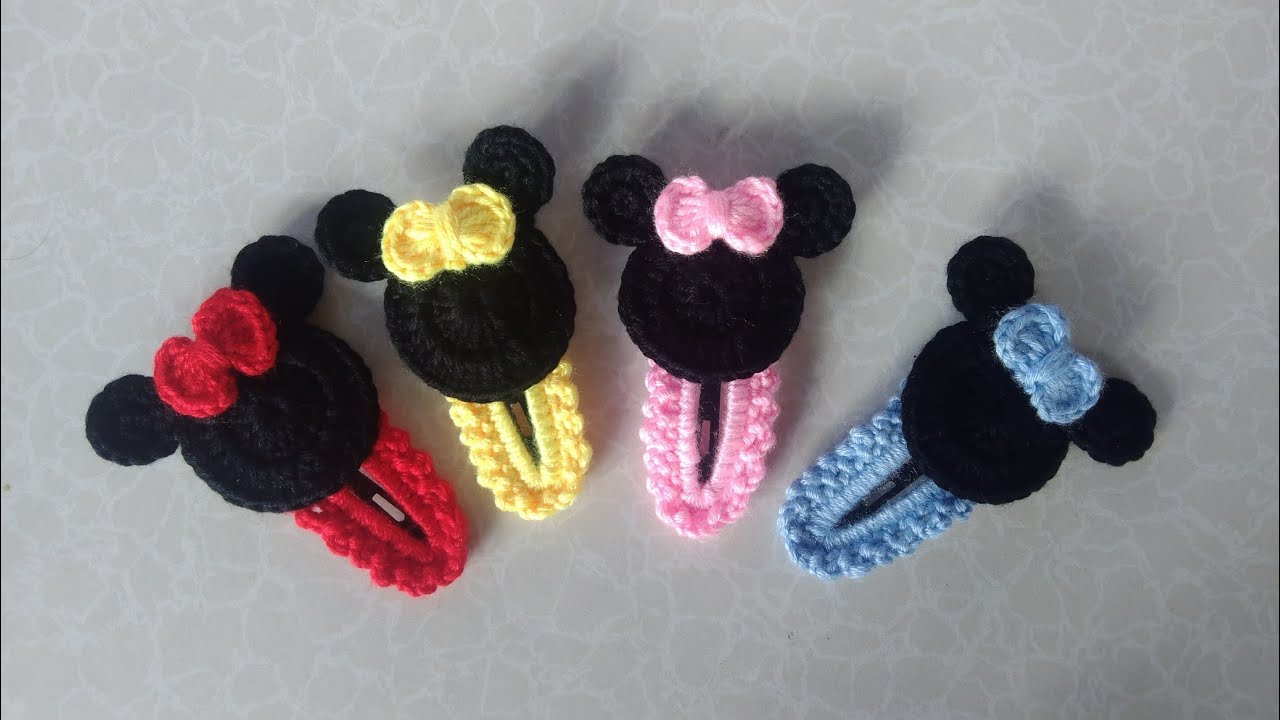 กิ๊ปติดผมมิกกี้เม้าท์ไหมพรม