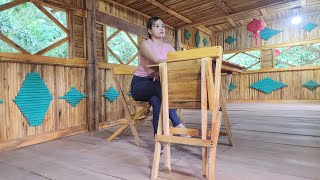 Make folding tables and chairs and be creative  live alone in the forest