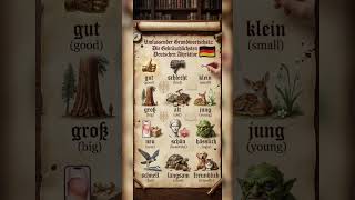 12 Most Common German Adjectives You MUST Know! 🇩🇪 (Beginner Vocabulary) #germanforbeginners #shorts