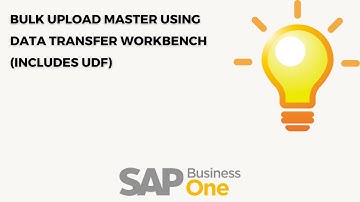 How to Bulk Upload Item Master Data in SAP Business One Using Data Transfer Workbench (with UDFs)