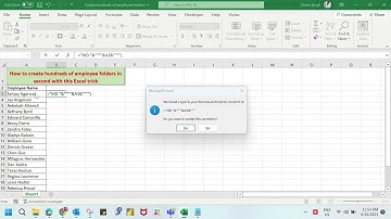 Create hundreds of employee folders in second #excel #exceltips #exceltricks