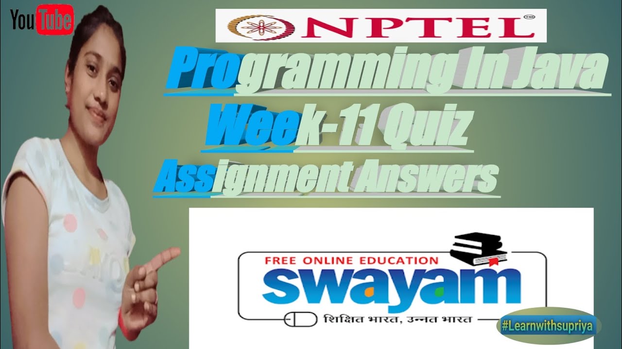 nptel java week 11 assignment quiz answers