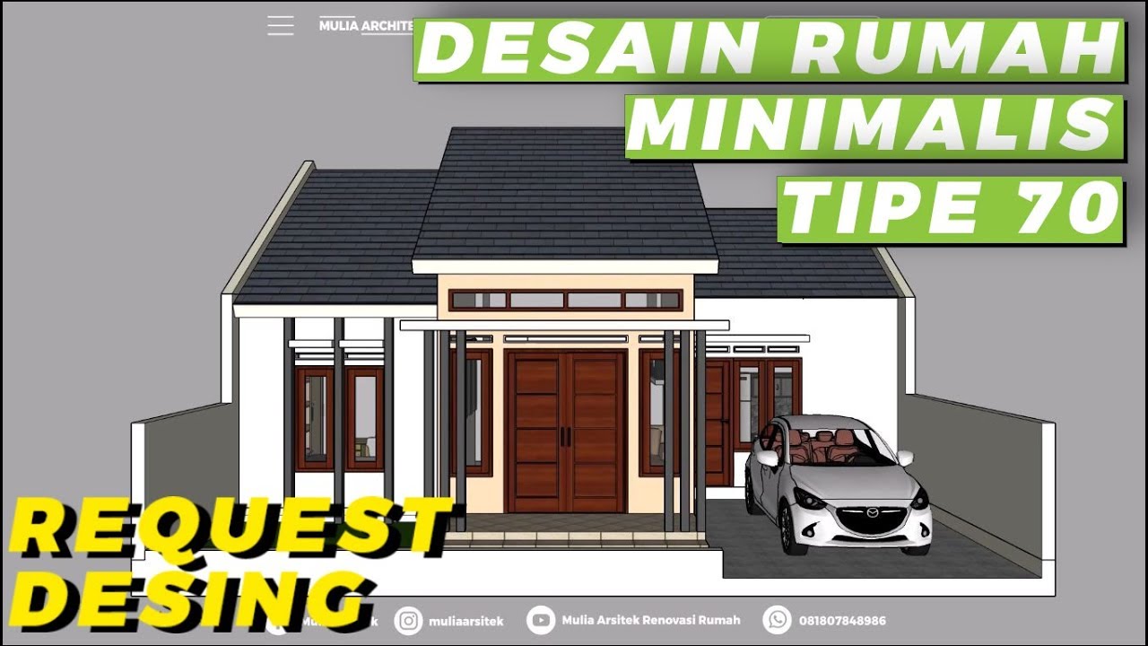  DESAIN  RUMAH  MINIMALIS  TIPE 70 YouTube 