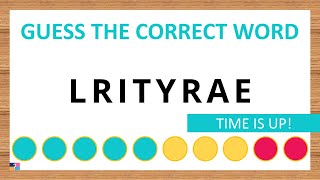 Guess the Correct Word! Unscramble in Record Time! 8 Letters | Agent Quiz screenshot 3