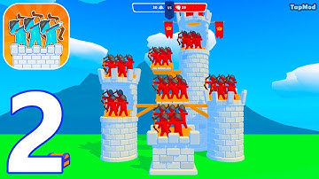 Archery Bastions: Castle War Gameplay Walkthrough Part 2 Stickman Archer Merge Level 12-17