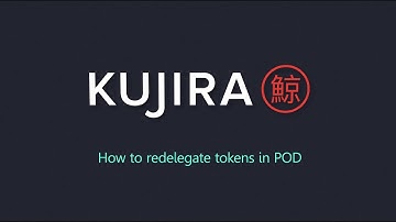 Kujira - How to redelegate tokens in POD