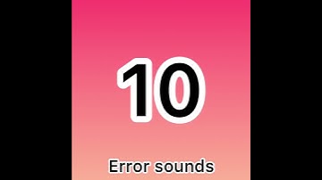 Error sound effects