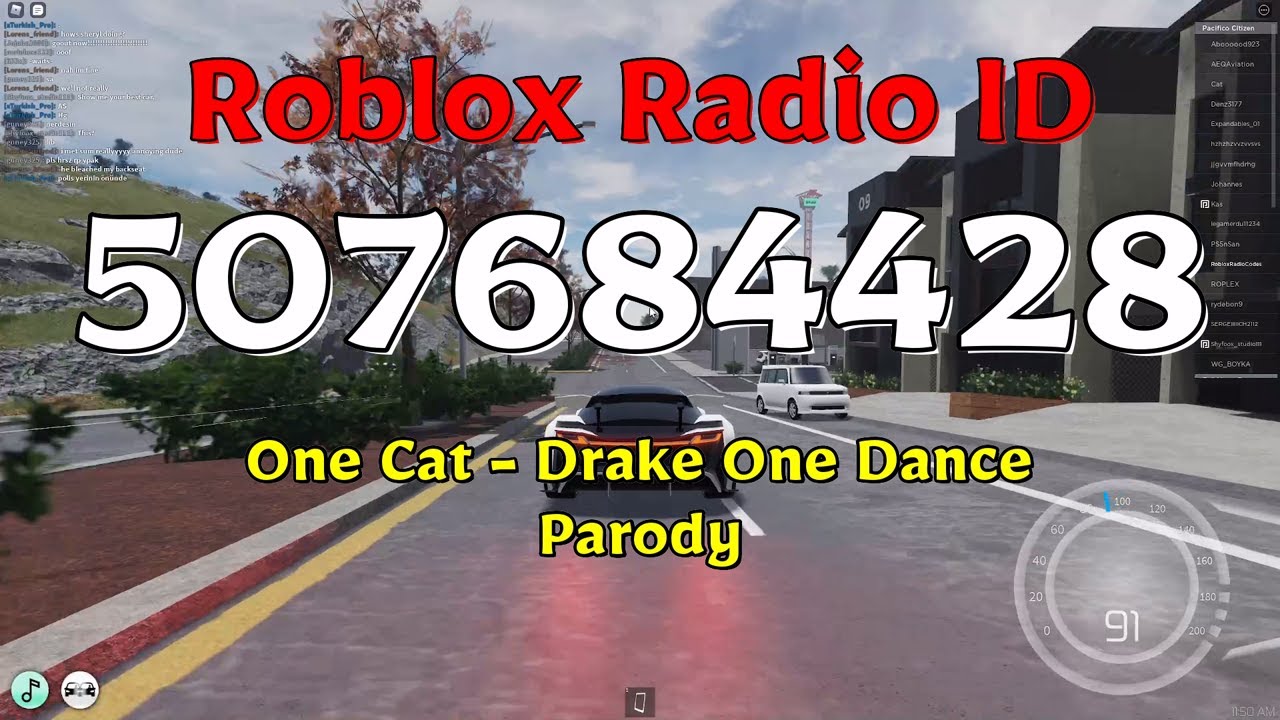 One Cat Drake One Dance Parody Roblox ID YouTube 