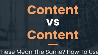 Celebrity Content vs Content?what's the difference between content and content?#Homonyms#Homograph#English Net Worth