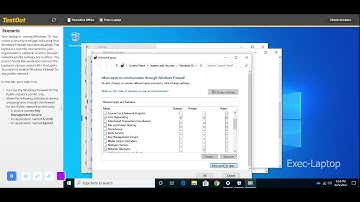 TestOut PC Pro 14.8.4 Configure Microsoft Defender Firewall