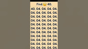 find..👉40🤯😱 #quiz #challenge #puzzle #facts #riddles #gkhindishort #ढूंढो #gkquestion #maths #fyp