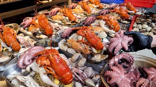 Best Korean Seafood Dishes (lobster, octopus, clam) korean street food