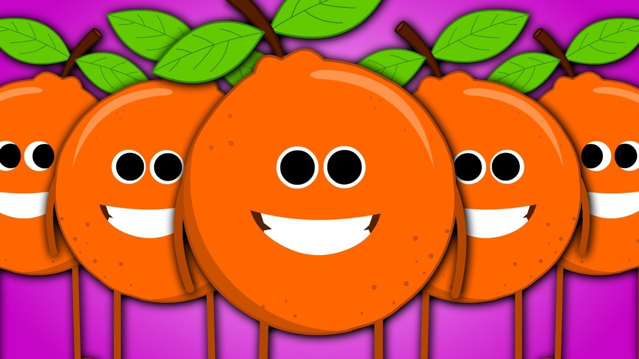 Five Little Oranges Jumping On The Bed Nursery Rhymes Song For