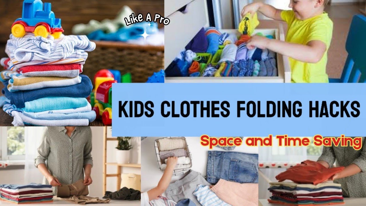 How to fold Kids Clothes like a Pro☑️ with these easy *Cloth Folding ...