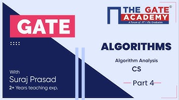Algorithm Analysis - Algorithms | Part - 4 | GATE  Free Lectures | Computer Science Engineering