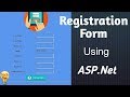 How to create a registration form using aspnet c with sql database  part 1