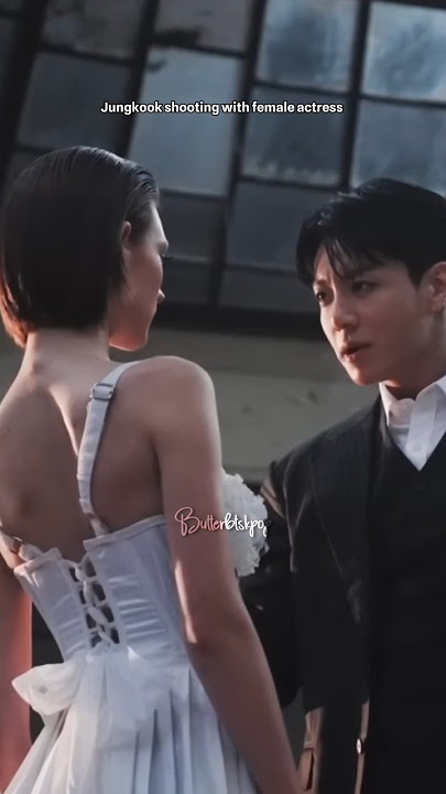 Jungkook being so shy and nervous while shooting with female actress.